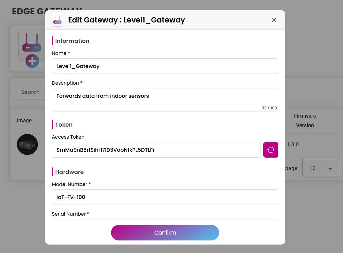 Edit Edge Gateway Information