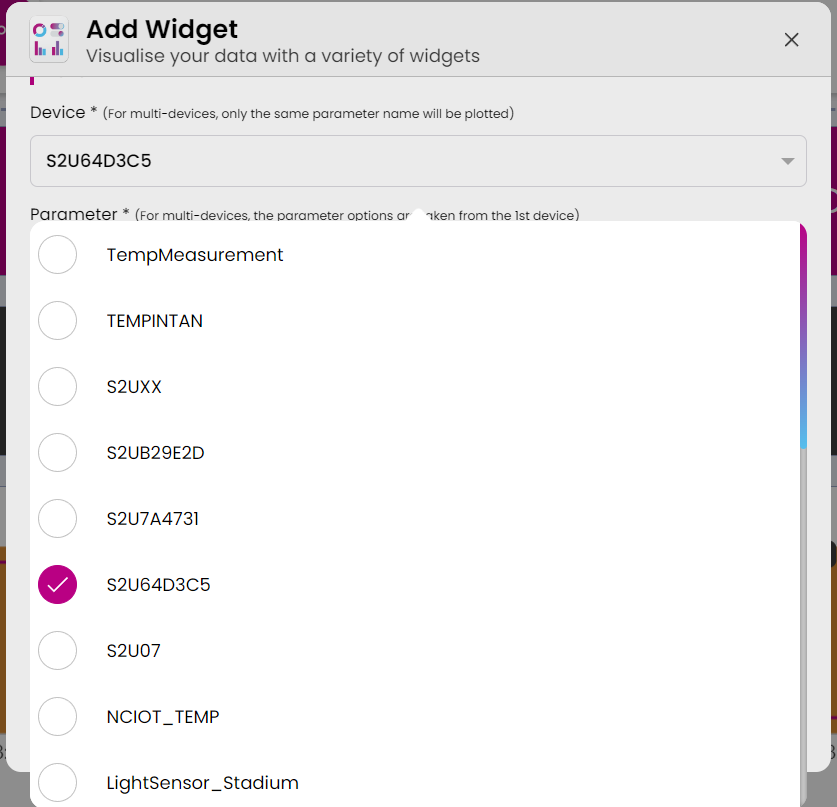 Assign data parameters