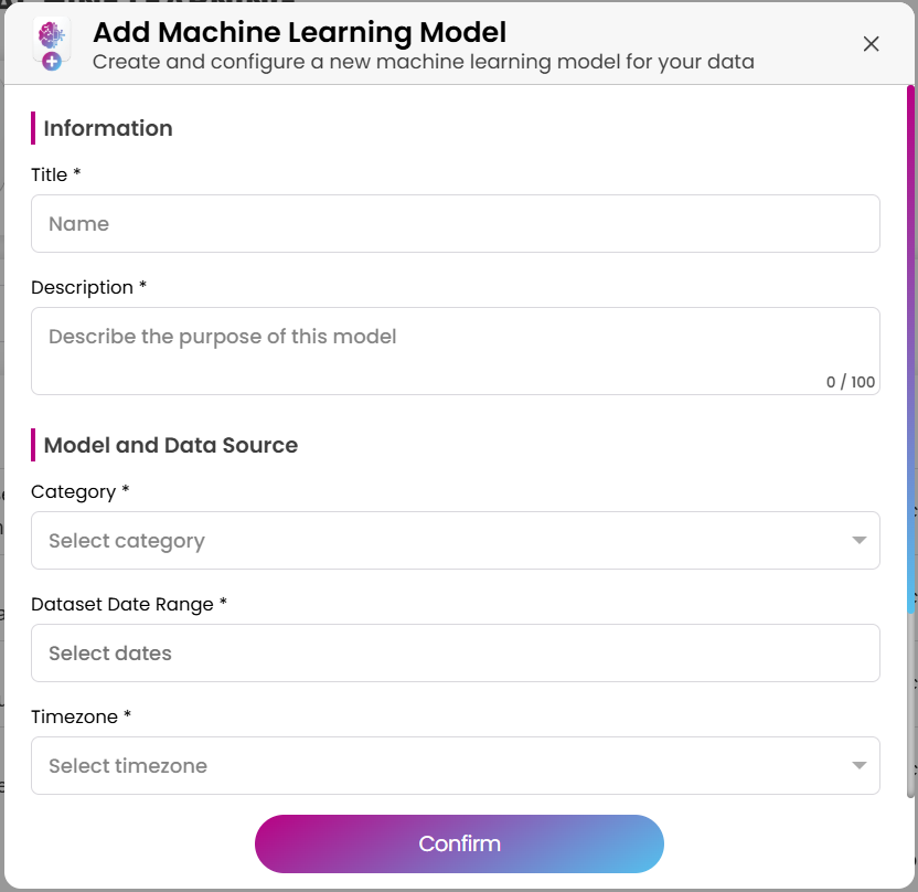 How to create Machine Learning
