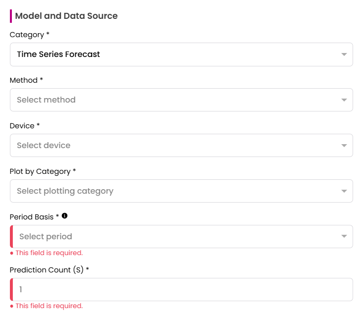 timeseries configuration