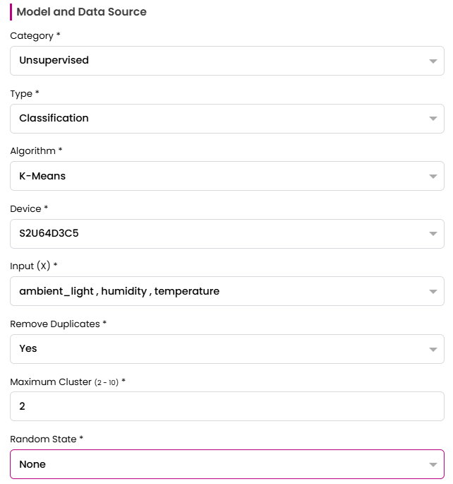 unsupervised configuration