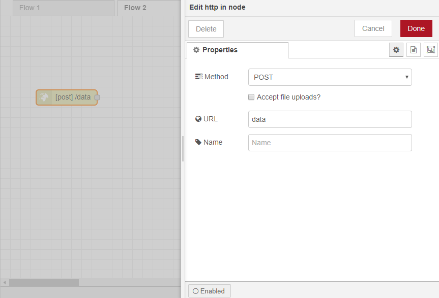 HTTP IN Node