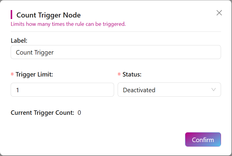Count Trigger Node