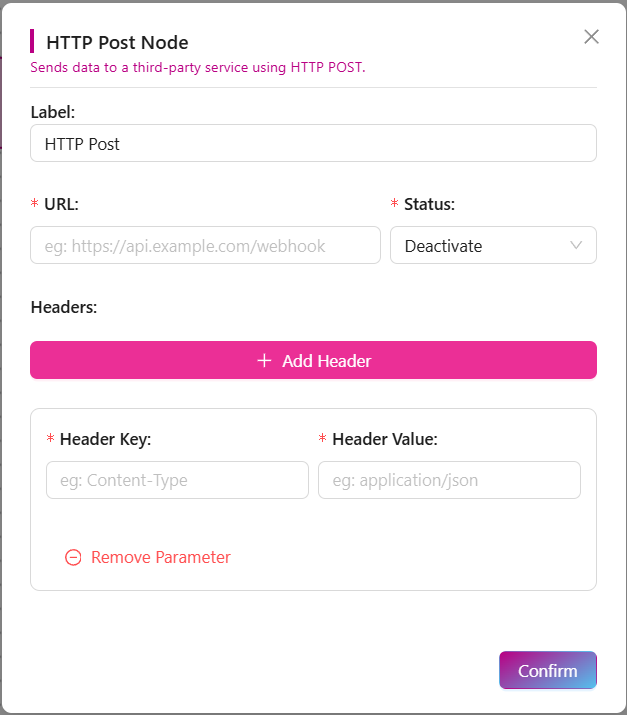 HTTP Post Node