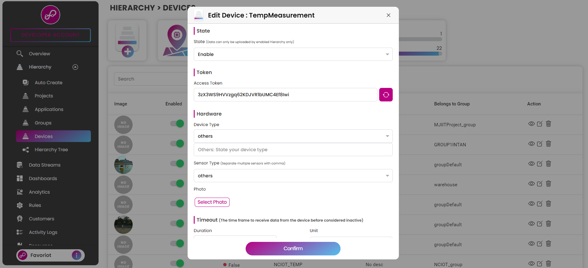 Edit Device Information