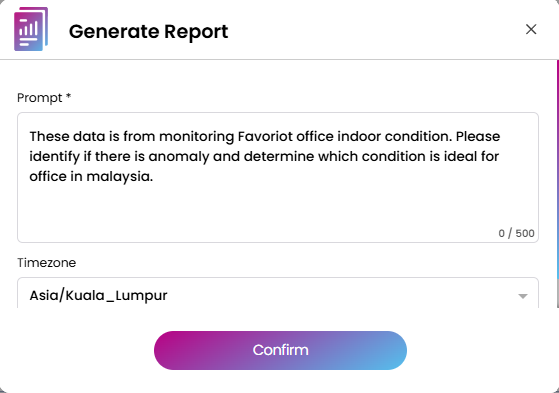 User prompt modal